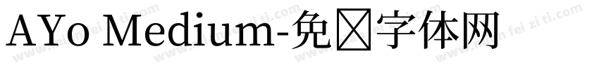 AYo Medium字体转换